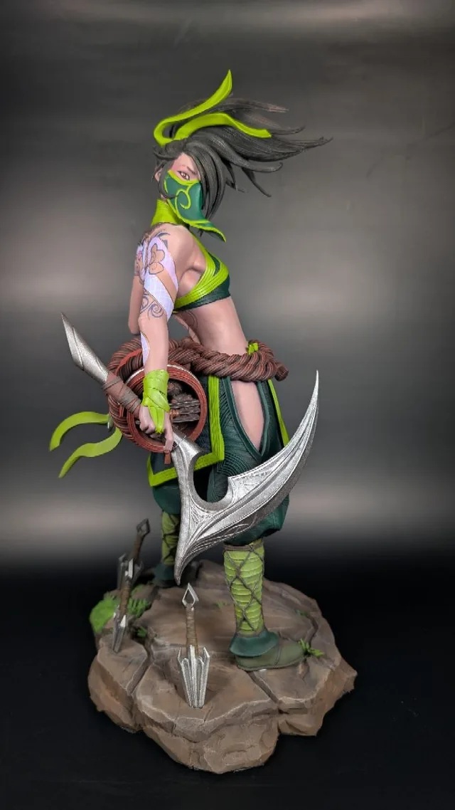 Akali from League of Legends, hand-painted resin figure, real photo
