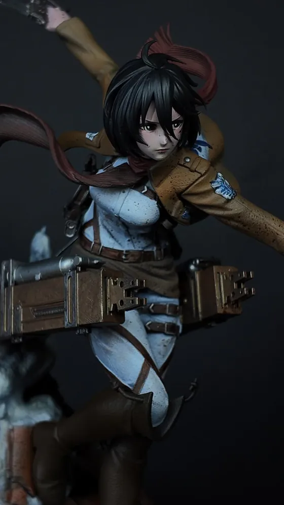 Mikasa Ackerman, hand-painted at the atelier, real photo