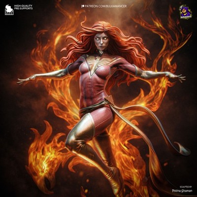 Dark Phoenix Bukm Img Zone 1/8 1/6 Resin Figure Unpainted Hand-Painted Fan Art Uncategorized resin figure