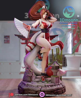 Mai Shiranui Resin Figure 1/8 1/6 Unpainted Hand-Painted Fan Art Uncategorized resin figure
