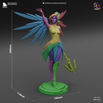 Mercy Overwatch 1/8 1/6 Resin Figure Unpainted or Hand-Painted Fan Art Uncategorized resin figure