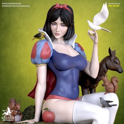 Snow White 1/8 1/6 Resin Figure Unpainted or Hand-Painted Fan Art Uncategorized resin figure