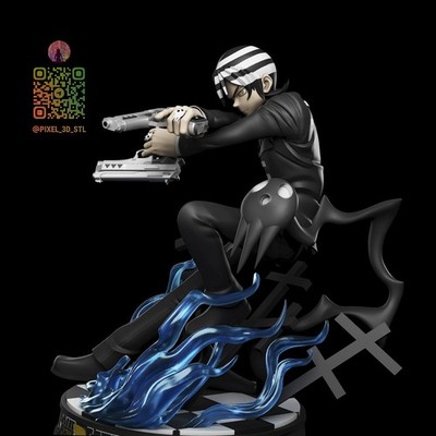 Death the Kid Soul Eater 1/6 Resin Figure 3D Print Unpainted Garage Kit Uncategorized resin figure