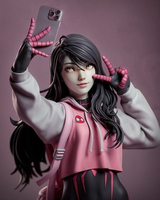 Spider-Girl Resin Figure 1/8 1/6 Unpainted Hand-Painted Fan Art