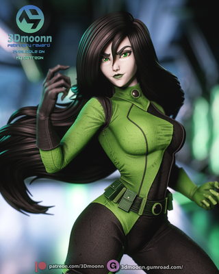 Shego Kim Possible 1/8 1/6 Resin Figure Unpainted or Hand-Painted Fan Art Uncategorized resin figure
