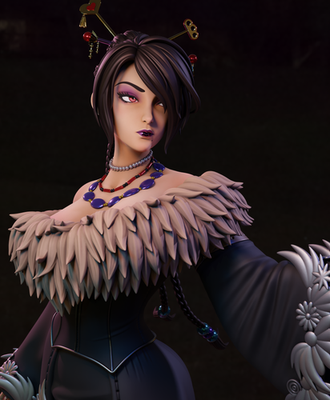 Lulu Final Fantasy X 1/8 1/6 Resin Figure Unpainted or Hand-Painted Fan Art