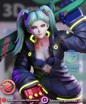 Rebecca Cyberpunk 1/8 1/6 Resin Figure Unpainted or Hand-Painted Fan Art
