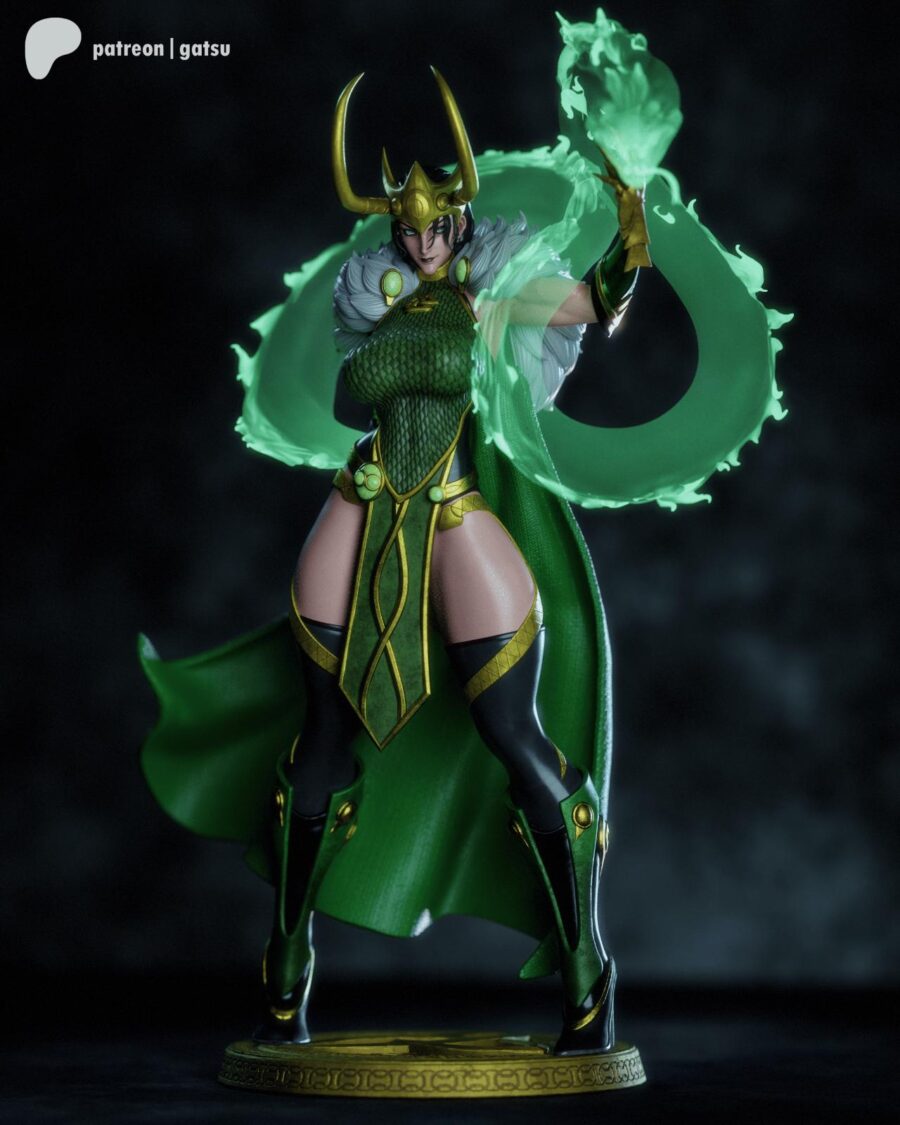 Lady Loki Marvel 1/8 1/6 Resin Figure Unpainted or Hand-Painted Fan Art