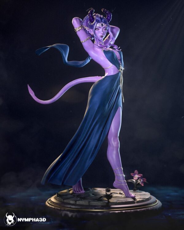 Tiefling Girl Resin Figure 1/8 1/6 Unpainted Hand-Painted Fan Art Uncategorized resin figure