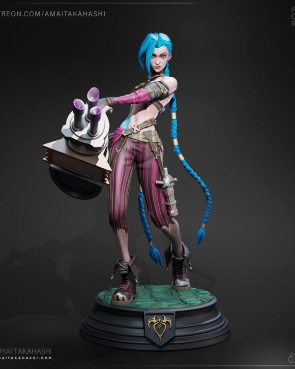 Jinx Resin Figure 1/8 1/6 Unpainted Hand-Painted Fan Art Uncategorized resin figure