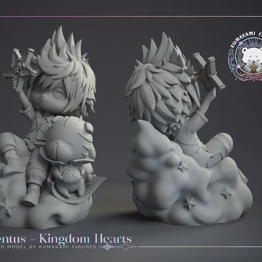 Kingdom Hearts Bundle 1/8 1/6 Resin Figure Unpainted or Hand-Painted Fan Art Uncategorized resin figure