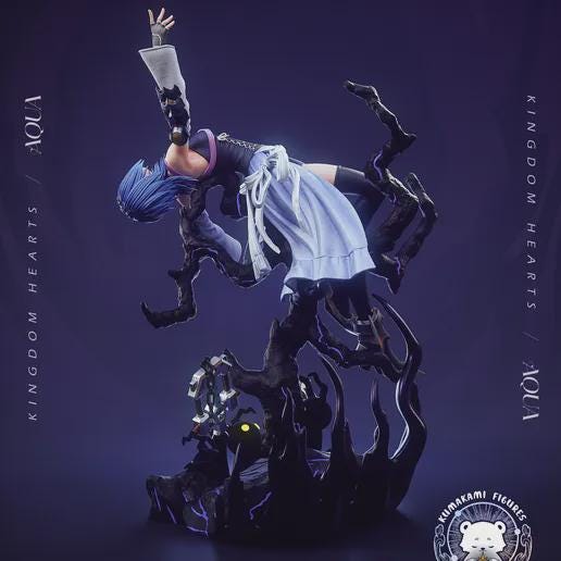 Kingdom Hearts Bundle 1/8 1/6 Resin Figure Unpainted or Hand-Painted Fan Art Kingdom Hearts resin figure