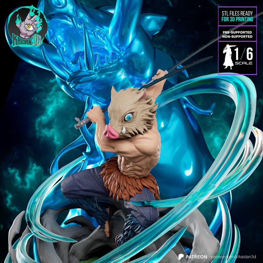 Inosuke Hashibira Resin Figure 1/8 1/6 Unpainted Hand-Painted Fan Art