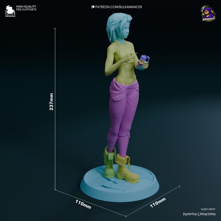 Jinx Resin Figure 1/8 1/6 Unpainted Hand-Painted Fan Art