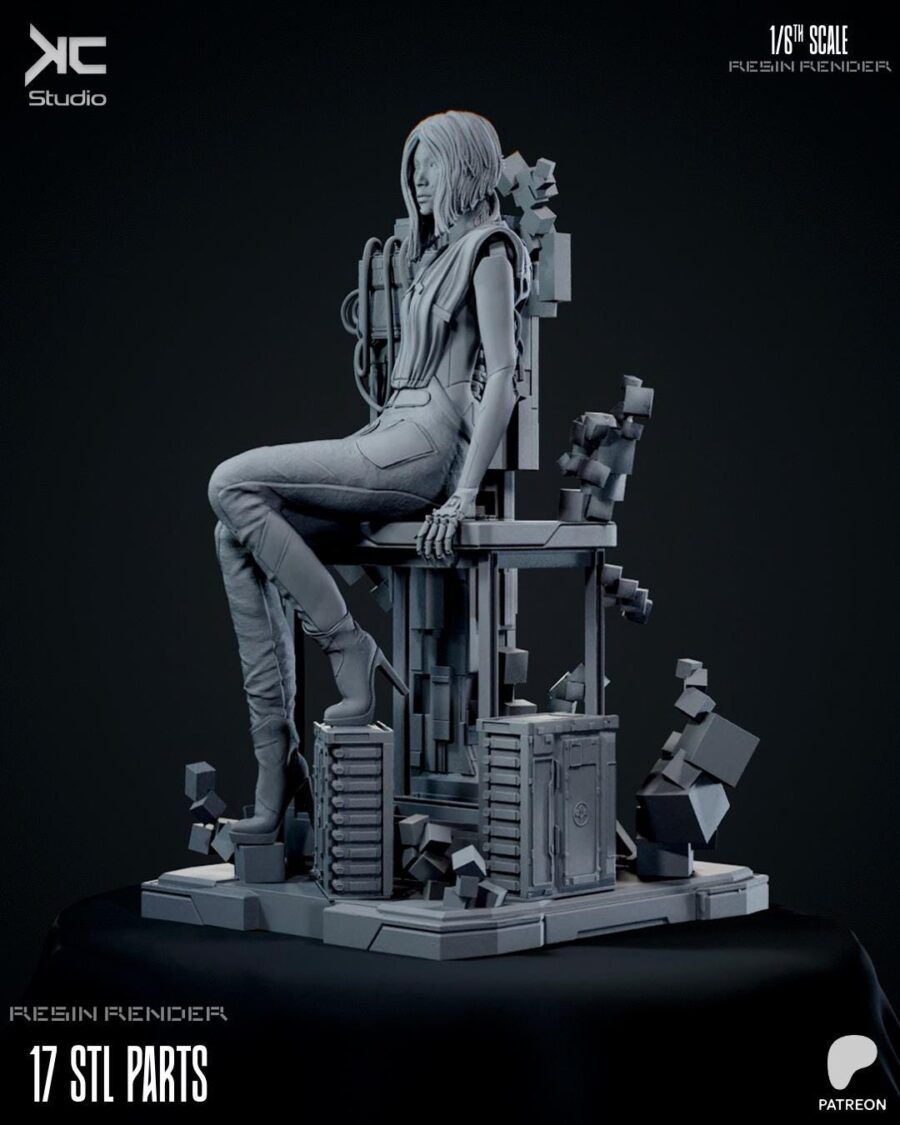 Songbird Cyberpunk 1/8 1/6 Resin Figure Unpainted or Hand-Painted Fan Art