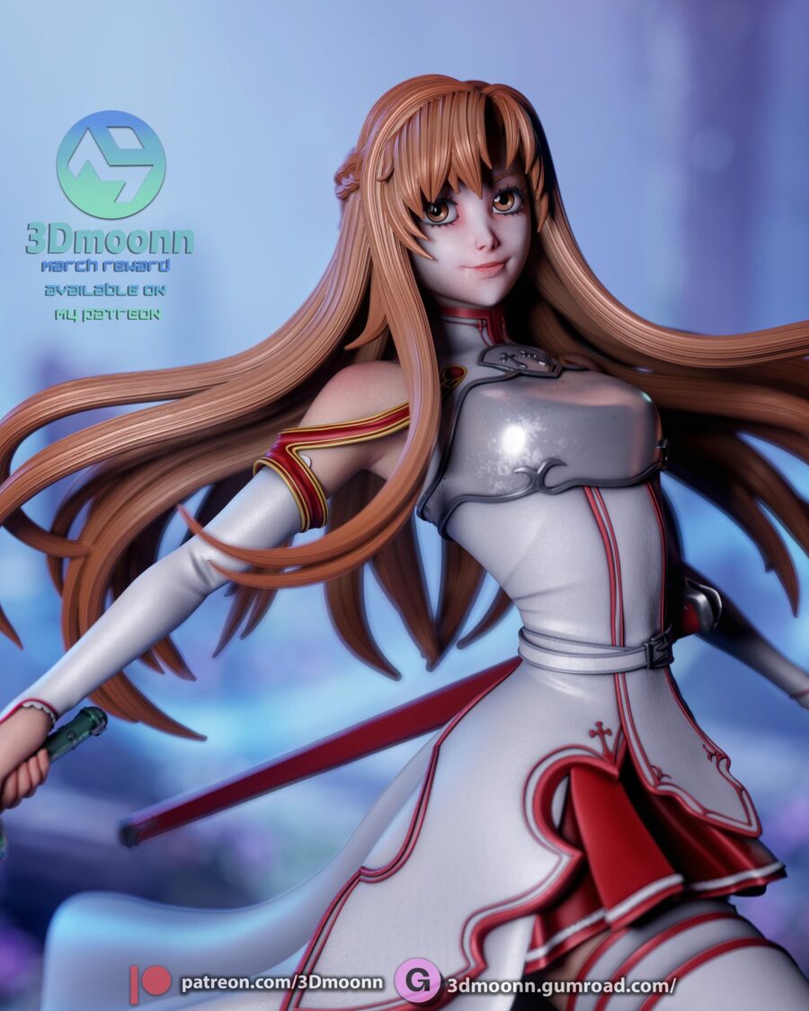 Asuna Sword Art Online 1/8 1/6 Resin Figure Unpainted or Hand-Painted Fan Art