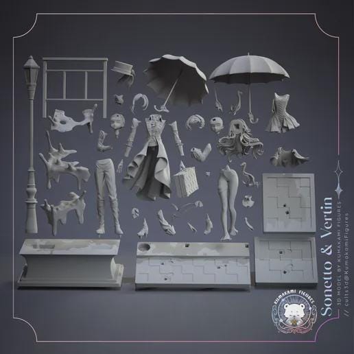 Sonetto Reverse: 1999 1/8 1/6 Resin Figure Unpainted or Hand-Painted Fan Art Uncategorized resin figure