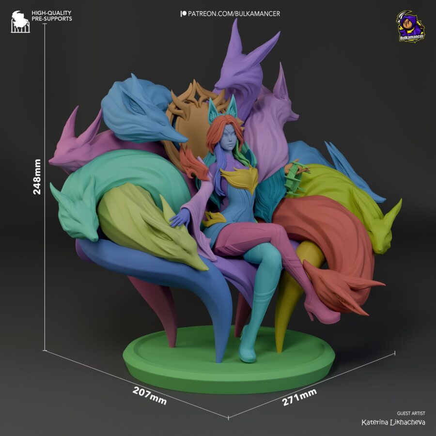 Ahri League of Legends 1/8 1/6 Resin Figure Unpainted or Hand-Painted Fan Art