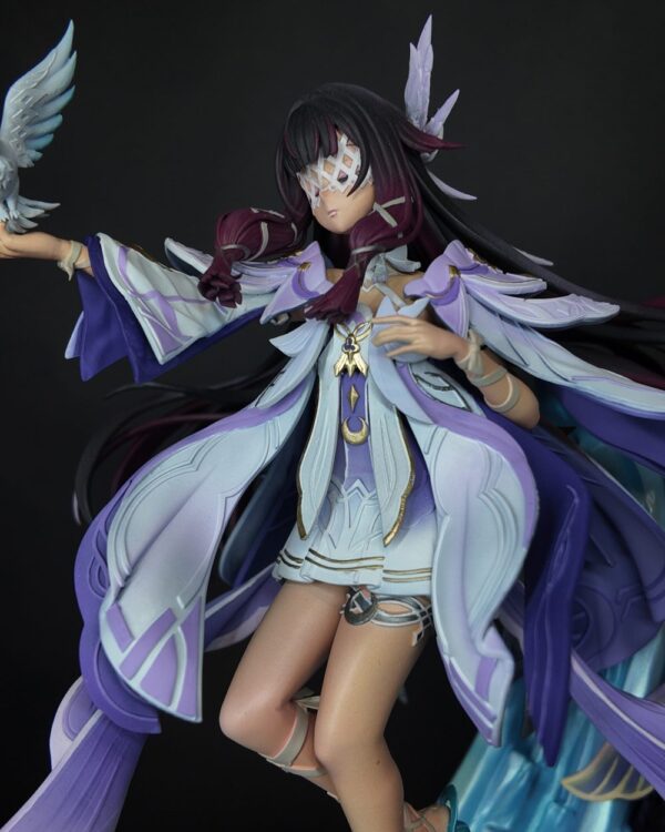 Figura de resina de anime pintada a mano en el taller