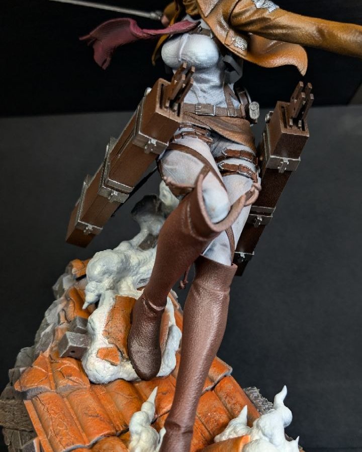 Hand-painted Mikasa resin figure with shading and highlights