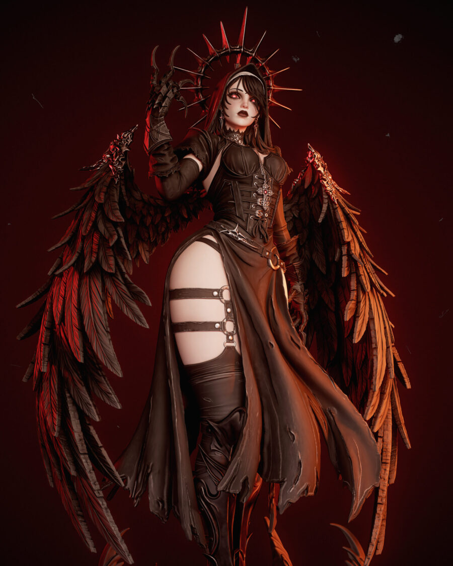 Corrupted Nun Original Character 1/8 & 1/6 resin figure - 3D Figure Atelier