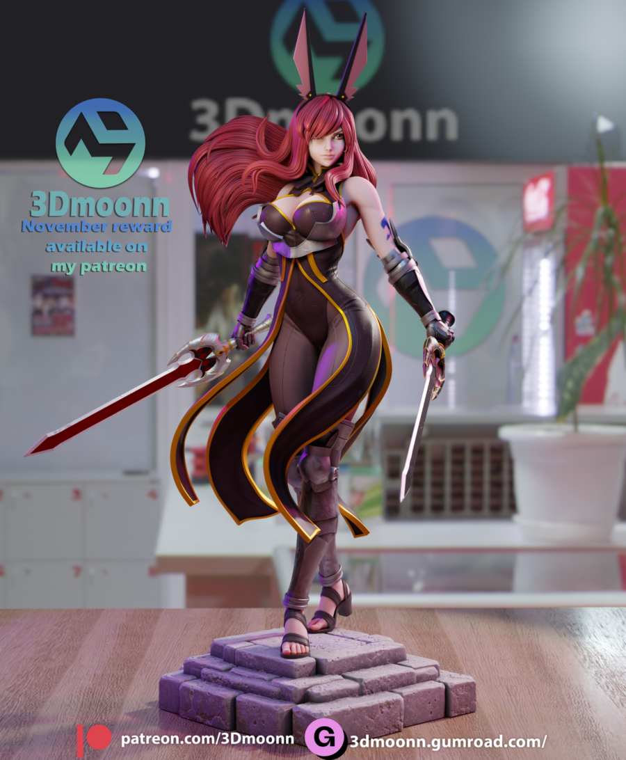 Erza Scarlet Fairy Tail 1/8 & 1/6 resin figure - 3D Figure Atelier