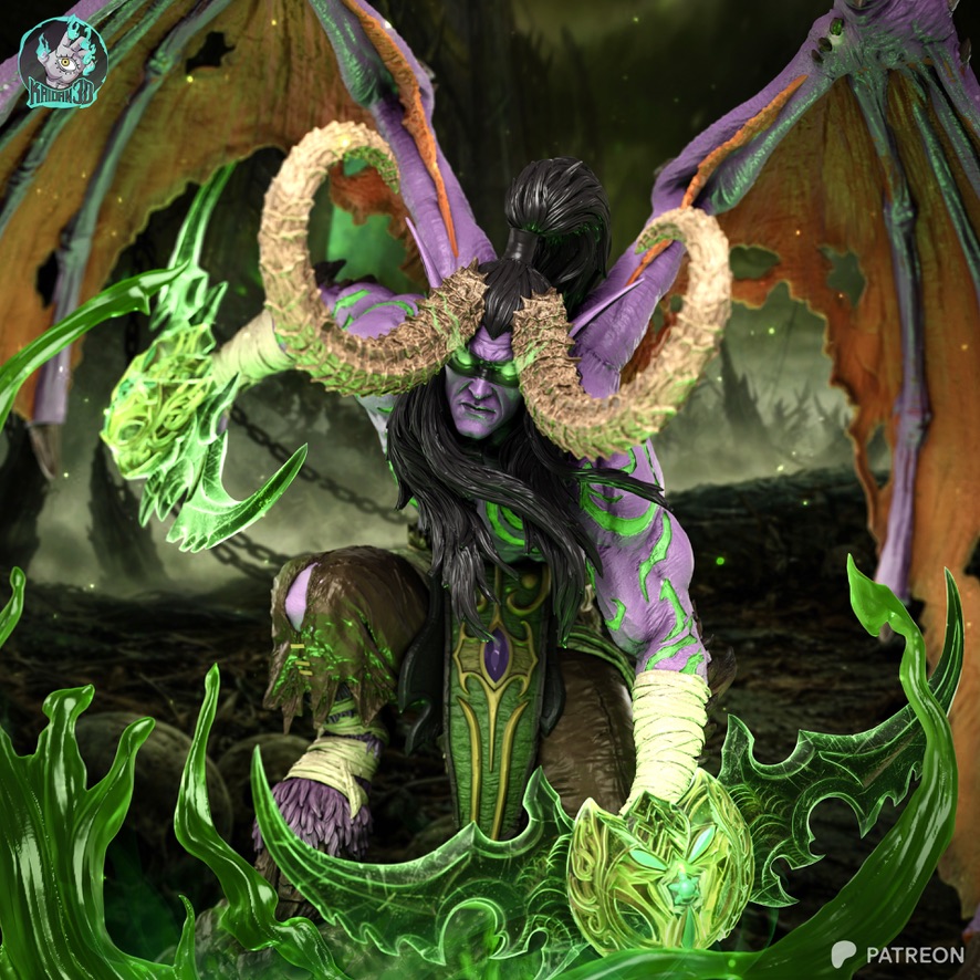 Illidan World of Warcraft 1/8 & 1/6 resin figure - 3D Figure Atelier