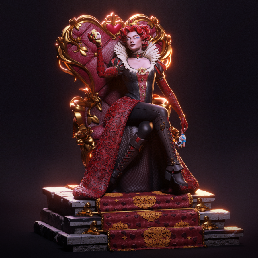 Queen of Hearts Alice in Wonderland 1/8 & 1/6 resin figure - 3D Figure Atelier