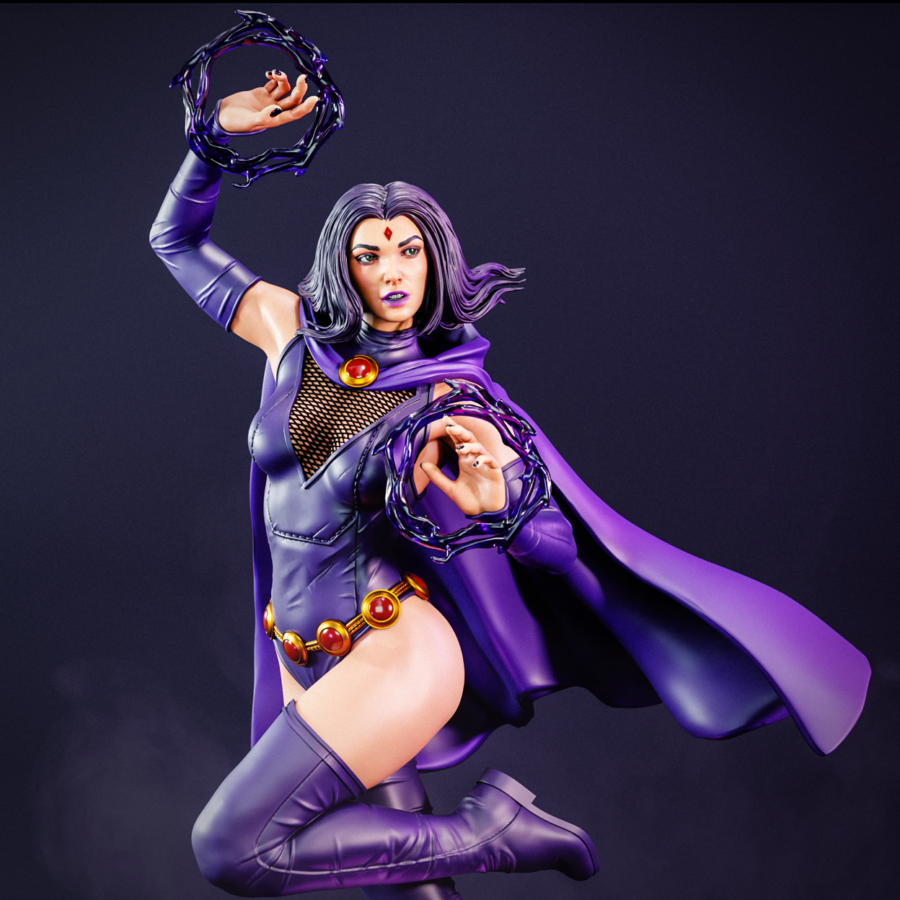 Raven DC Comics / Teen Titans 1/8 & 1/6 resin figure - 3D Figure Atelier