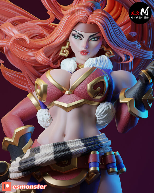 Red Monika Battle Chasers 1/8 & 1/6 resin figure - 3D Figure Atelier