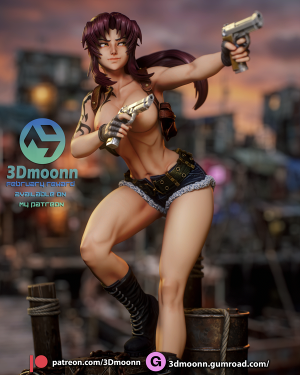 Revy Black Lagoon 1/8 & 1/6 resin figure - 3D Figure Atelier