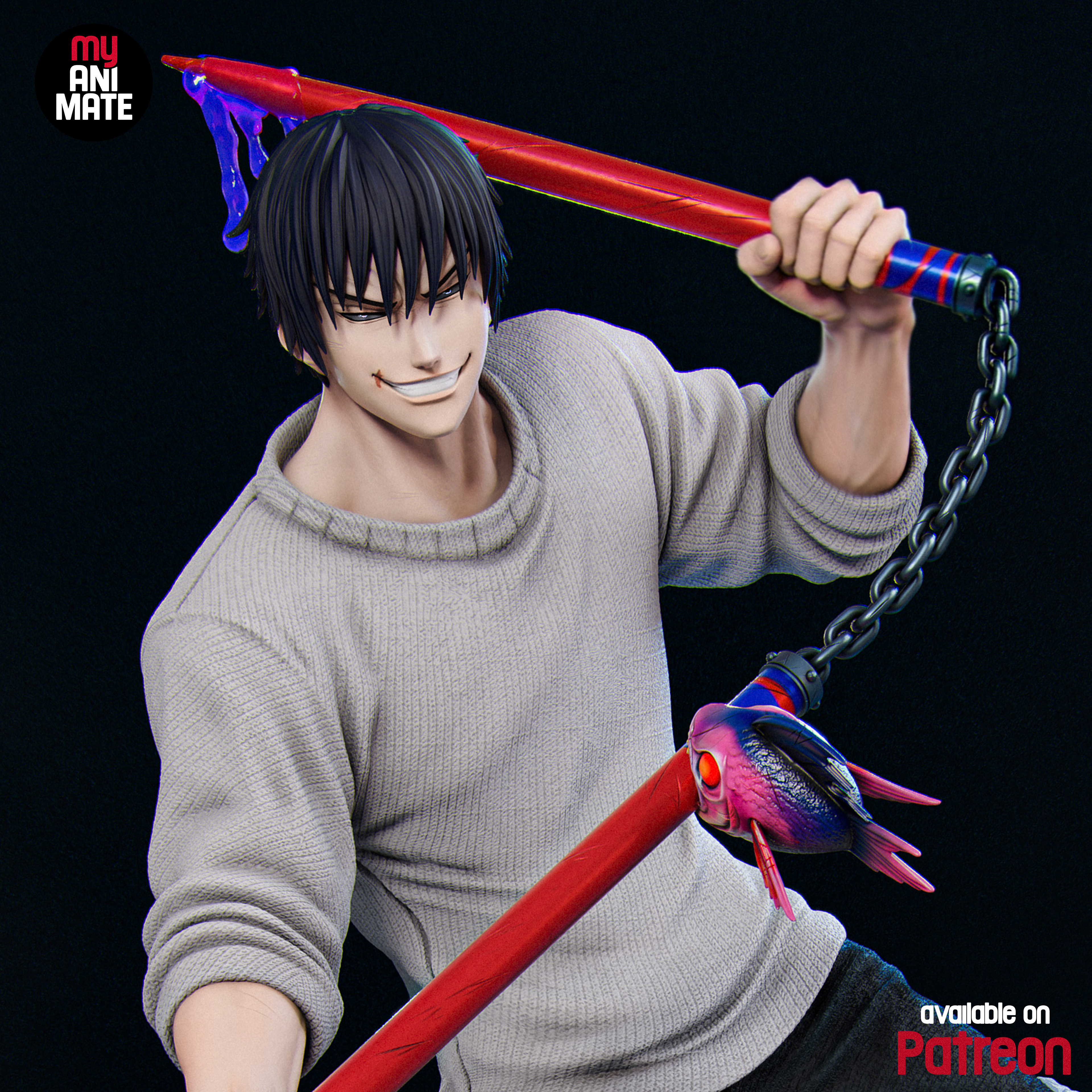 Toji Fushiguro Jujutsu Kaisen 1/8 & 1/6 resin figure - 3D Figure Atelier