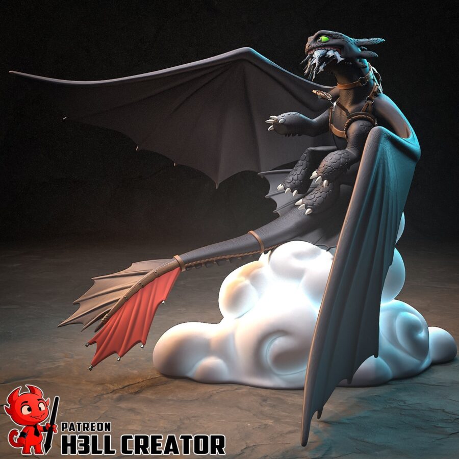 Toothless How to Train Your Dragon 1/8 & 1/6 resin figure - 3D Figure Atelier